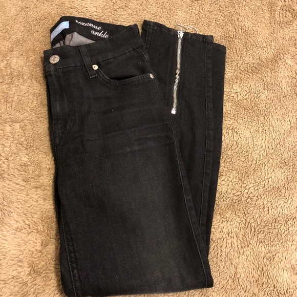 Black 7 For All Mankind Roxanne Ankle Jeans - Picture 4 of 7